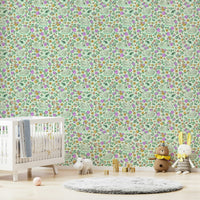 Blooming lake wallpaper with elegant swan motifs, GD914