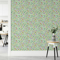 Romantic wallpaper with swans and water lilies, GD914