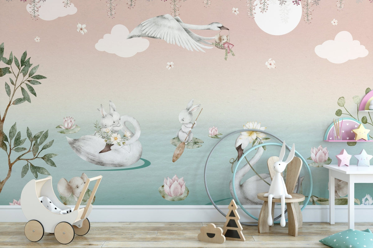 Swan Lake Wallpaper Mural, C136