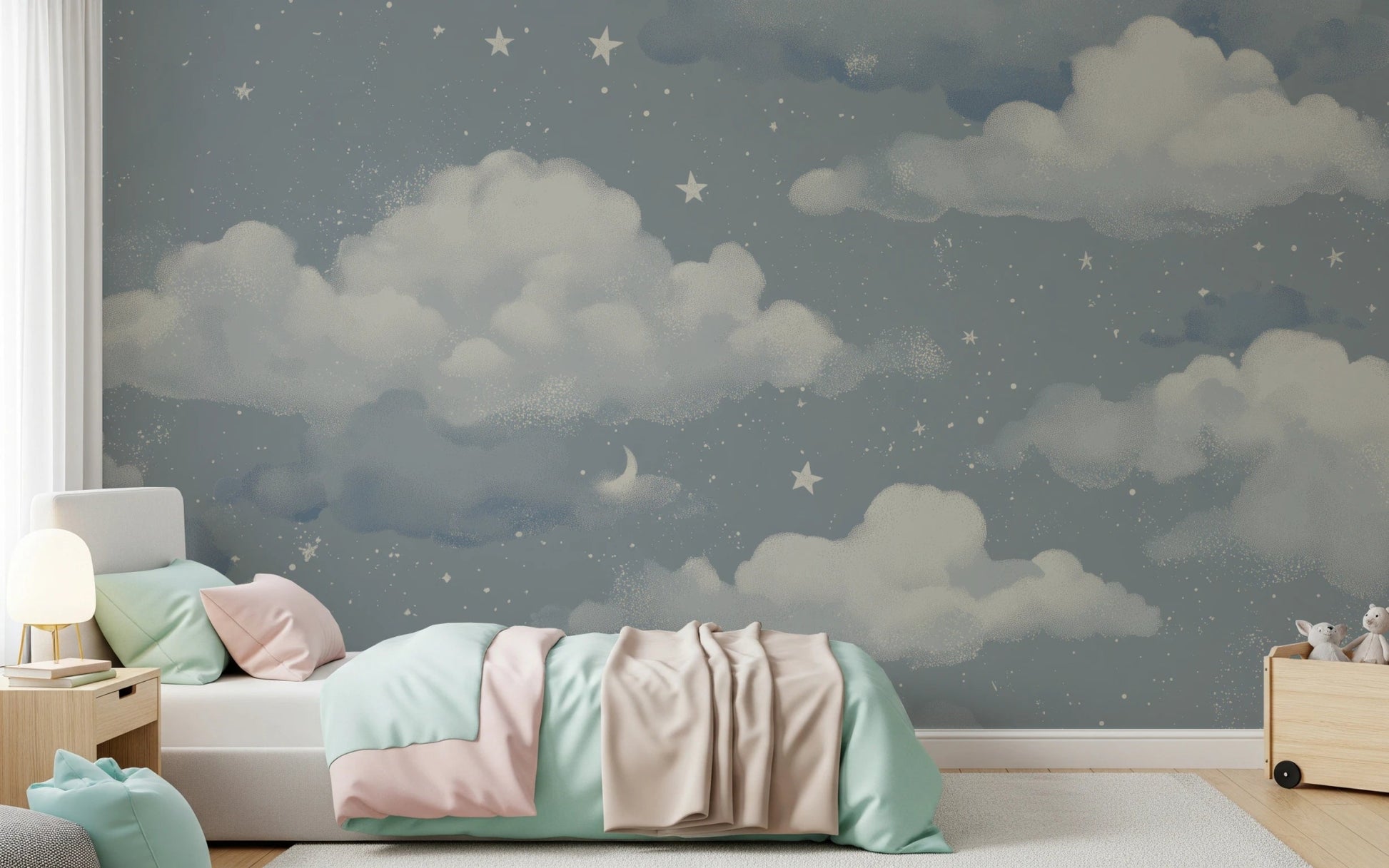 Sweet Dreams – Blue Wall Mural