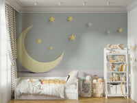 Whimsical Sweet Dreams wall mural for peaceful baby rooms

