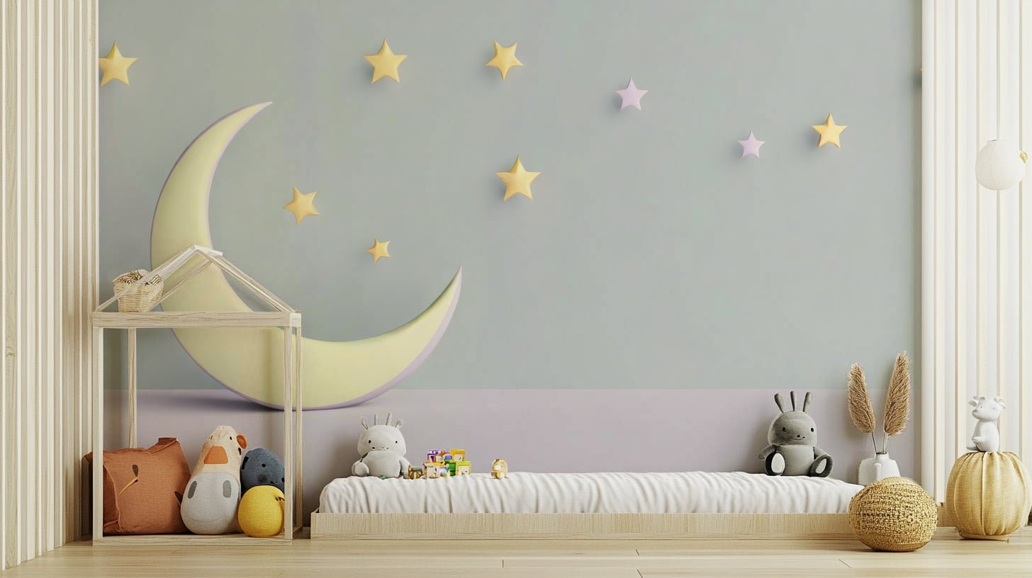 Sweet Dreams mural for creating a tranquil nursery atmosphere

