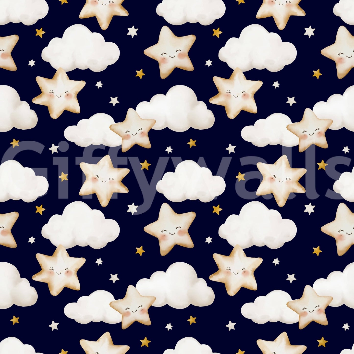 Gentle pattern of Sweet Dreams Starry Sky Wallpaper.