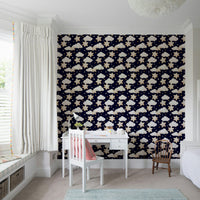 Cozy nursery design, Sweet Dreams Starry Sky Wallpaper.