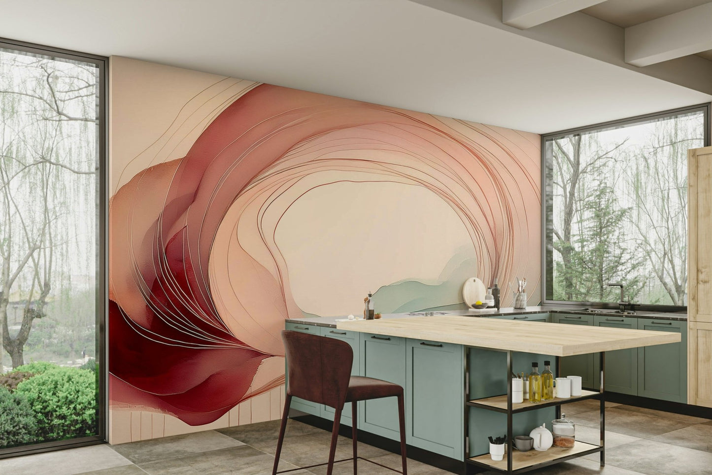 Sweet Sleep Portal Mural with Pastel Colors

