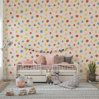 Cute strawberry wallpaper for playful interiors

