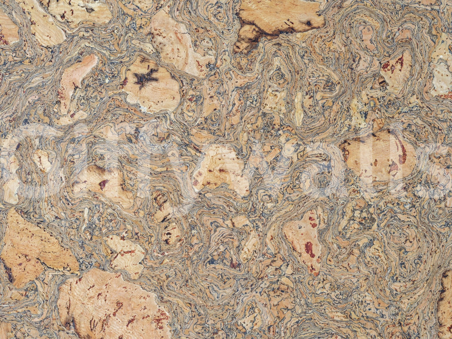 Swirled Natural Cork Texture Wall Mural