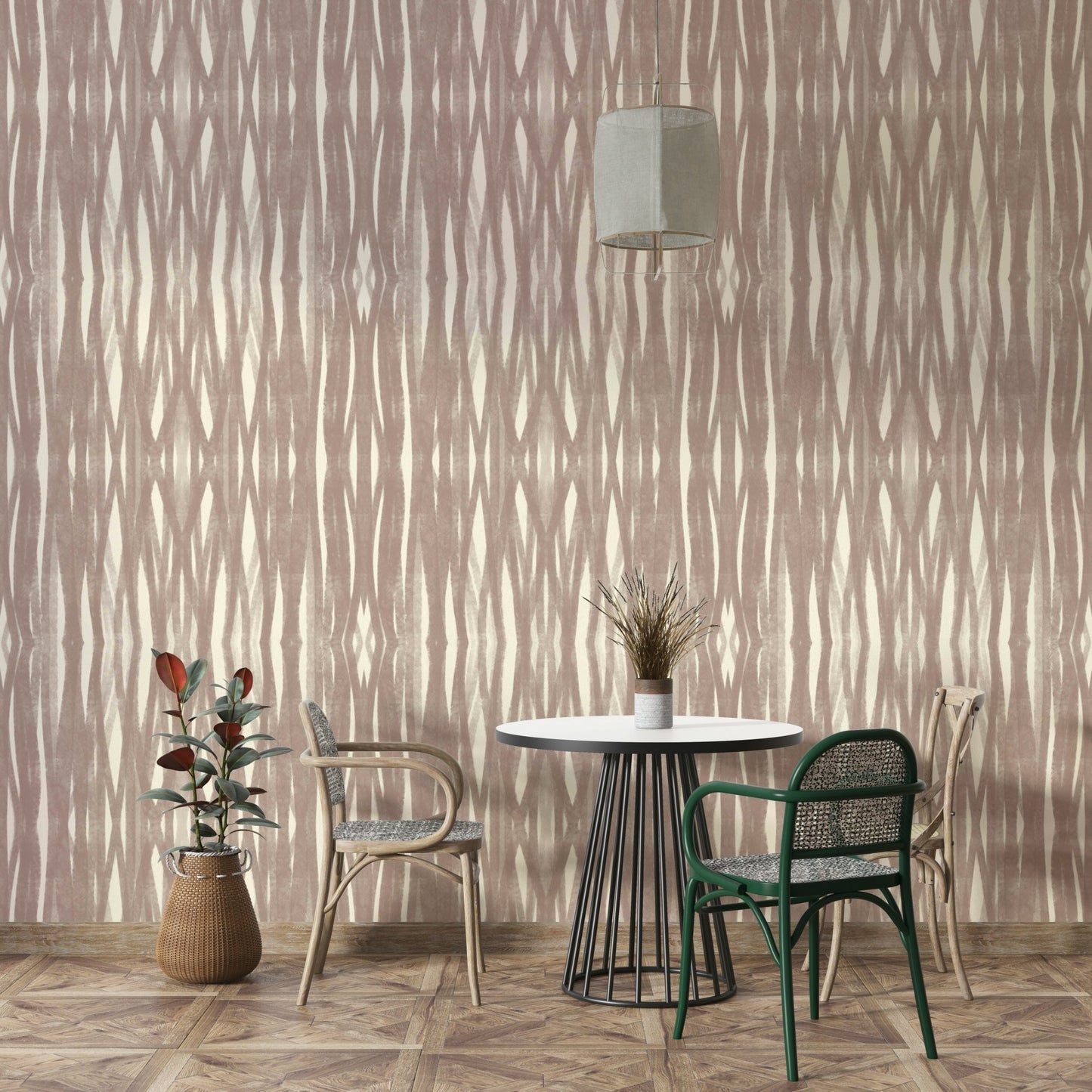 Neutral brushstroke wallpaper for interiors


