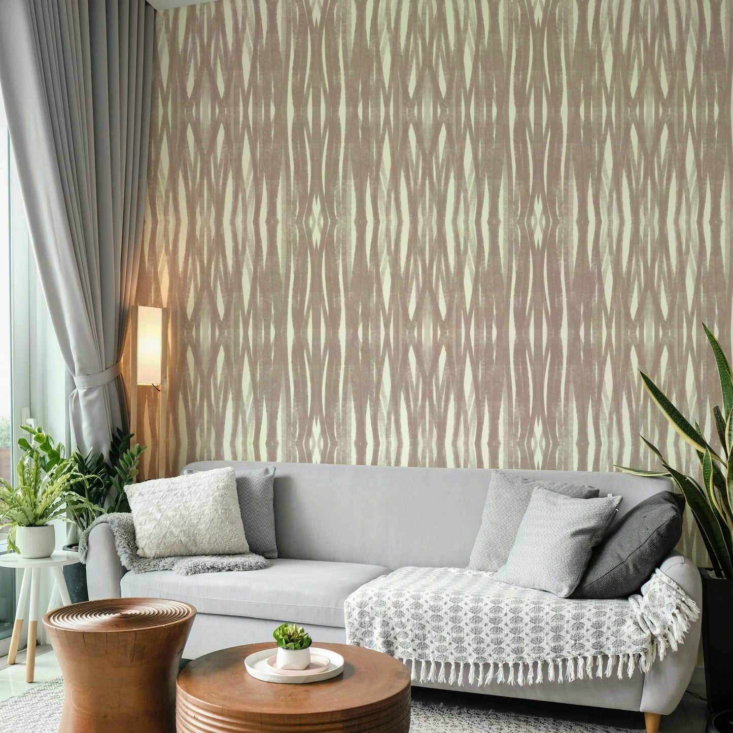 Modern wall design with strokes in balance

