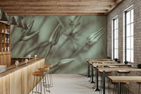 Symphony of Alliums wallpaper: Monochrome buds, elegant wall mural.