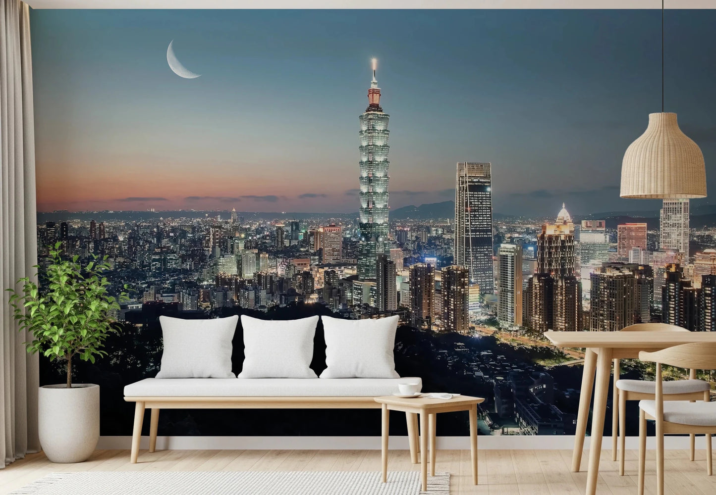 Removable peel and stick wall mural for rentals.