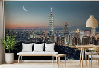 Removable peel and stick wall mural for rentals.