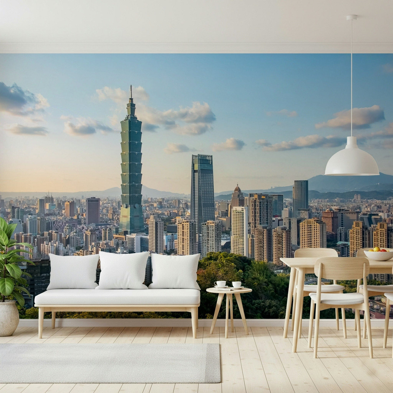 Taipei Skyline Serenity Wall Mural