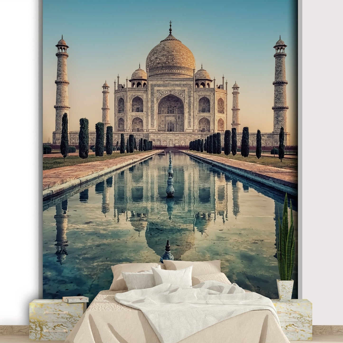 Taj Mahal: A Reflective Wonder Wall Mural