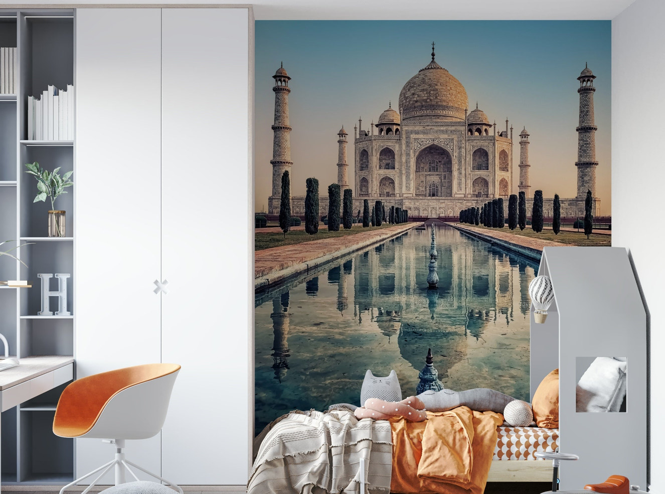 Taj Mahal: A Reflective Wonder Wall Mural