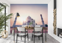 Grand Taj Mahal wallpaper for home entrance wall styling