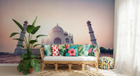 Architectural monument wallpaper for peaceful lounge areas