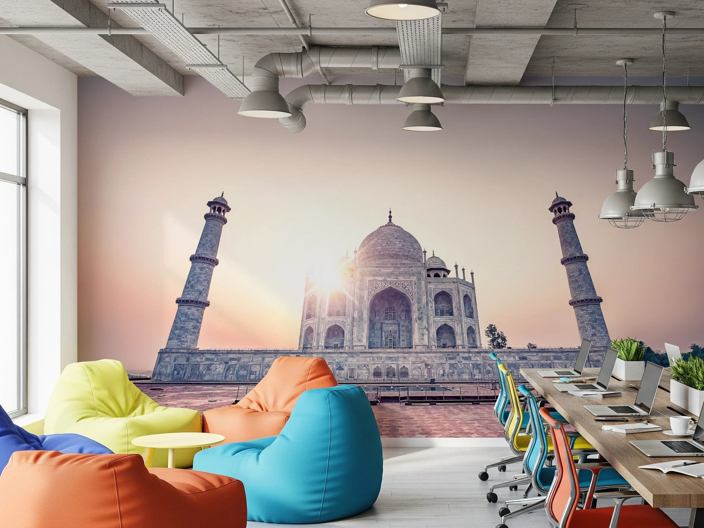 Cultural heritage wall mural for luxury apartment interiors