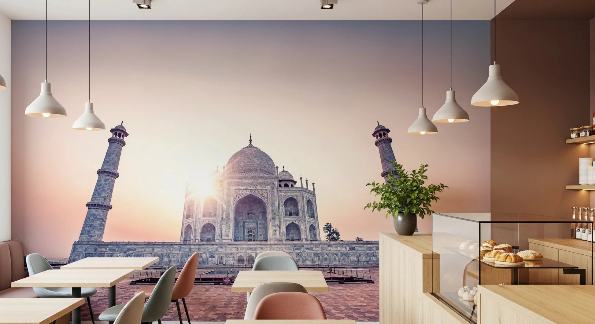 Historic monument wallpaper for sophisticated office interiors