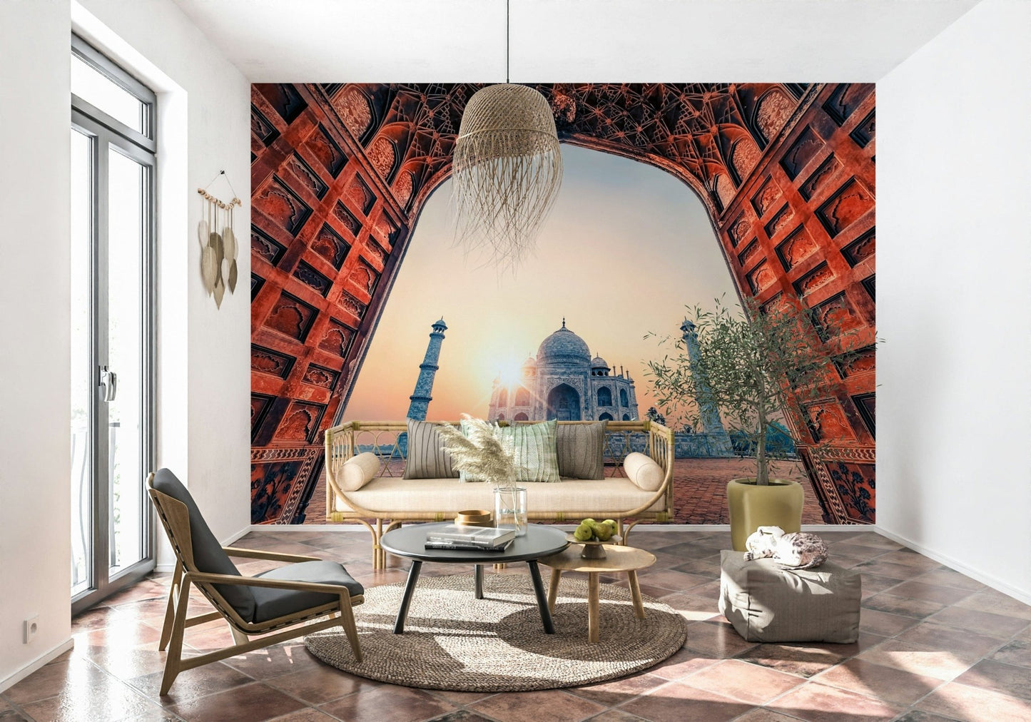 Taj Mahal Sunset Wall Mural