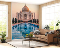 Architectural monument wallpaper for peaceful lounge areas
