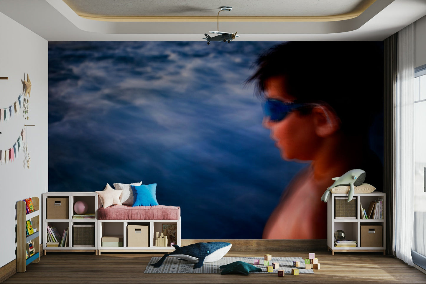 Taking on the sea Wall Mural