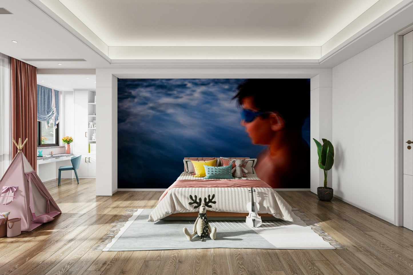 Taking on the sea Wall Mural