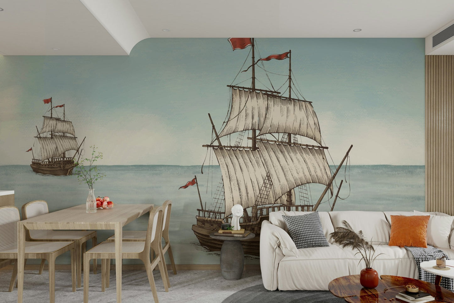 Wallpaper for walls with an ocean landscape

