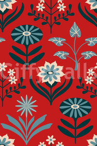 Dynamic and flowing leaf and flower shapes.

