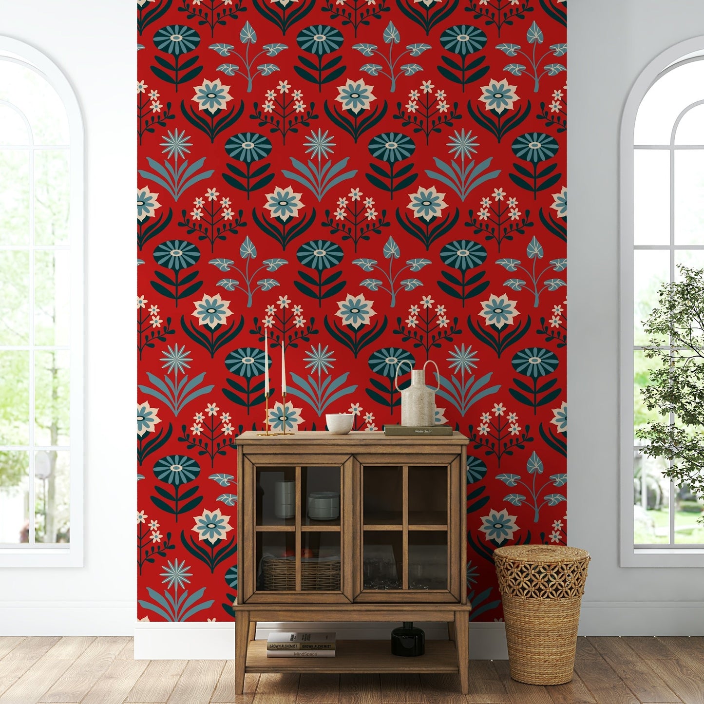 Celebrates abstract forms and lively hues.

