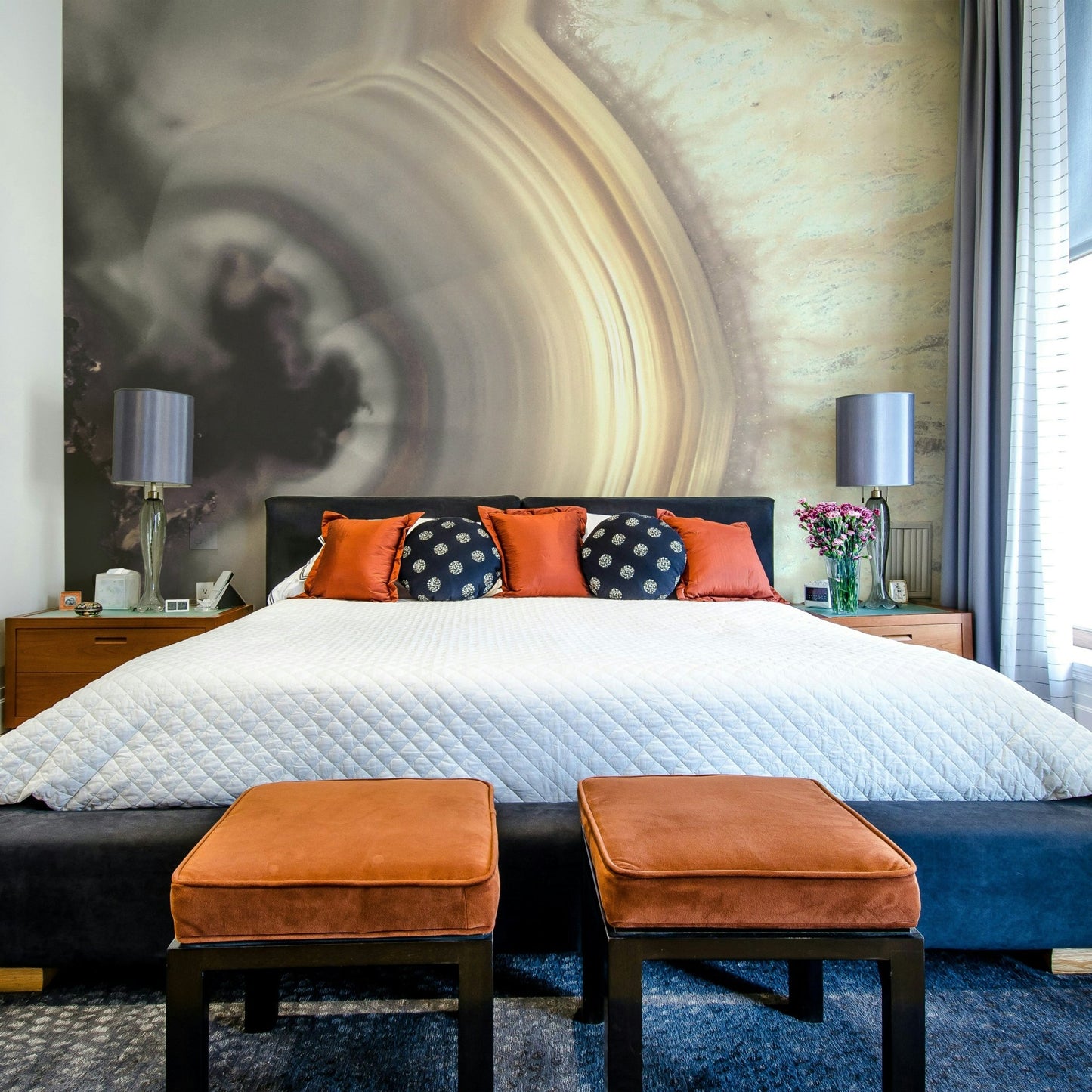 Neutral agate pattern wallpaper

