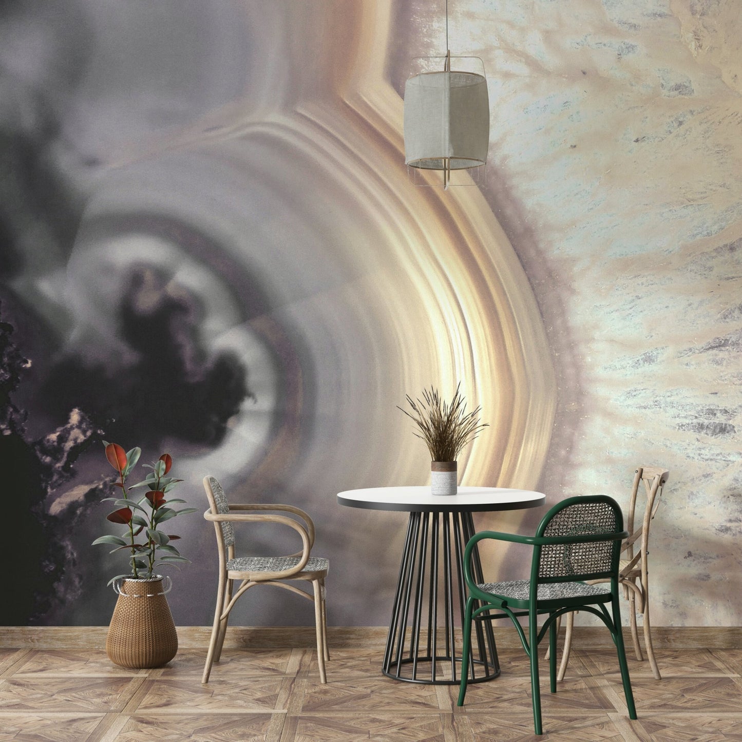 Earth-tone agate wallpaper style


