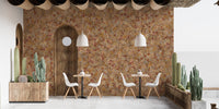 Earthy brown leaf mural wallpaper concept DTLI03
