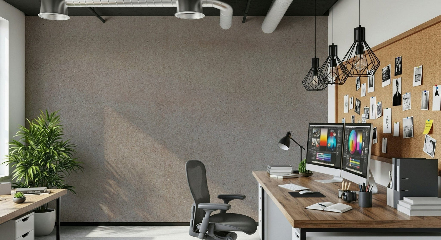 Full view of the contemporary Taupe Stone Surface Wall Mural design.