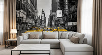 High contrast city wallpaper for contemporary home interiors.