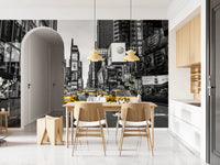 Taxi Rush Hour Wall Mural for dining room wall decoration.