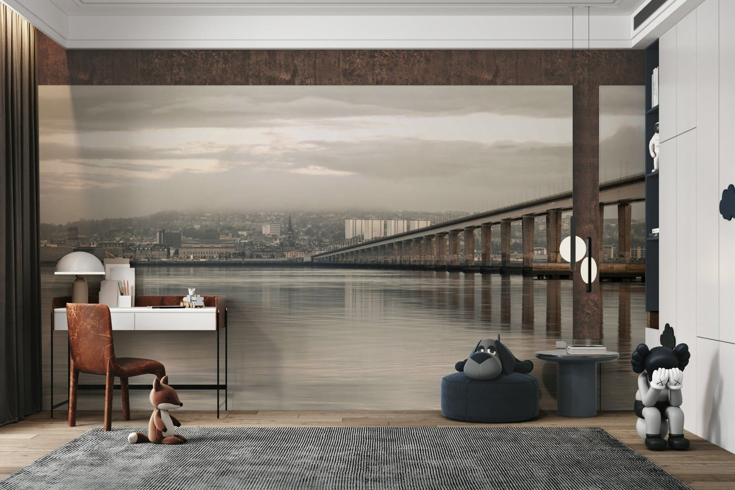 Tay Road Bridge captured in a stunning mural.

