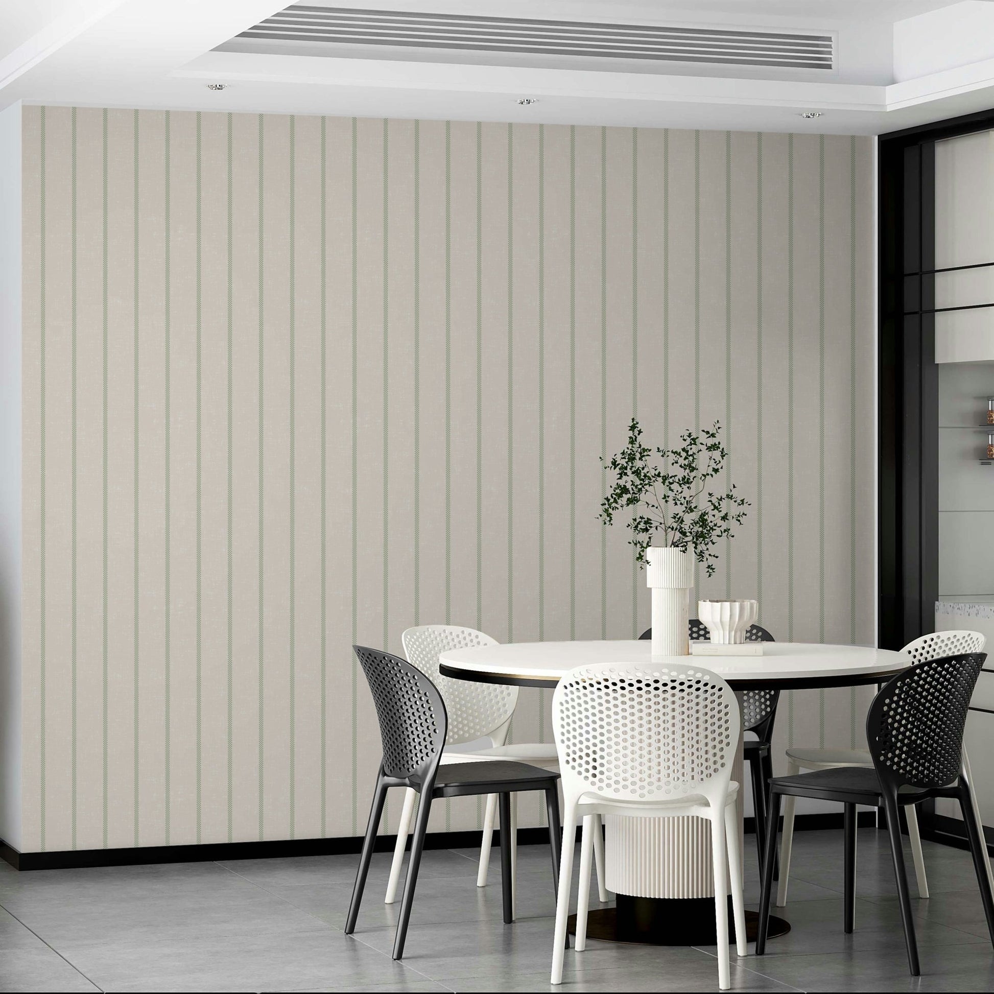Tea Towel Stripe Green wallpaper detail GD681

