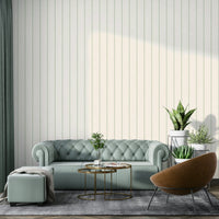 Classic green and white stripe wallpaper pattern GD681

