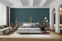 Vintage-style wildflower wallpaper
