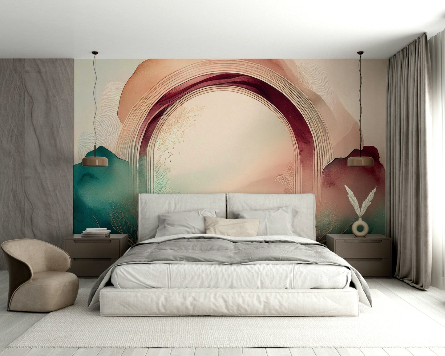 Teal Dream Portal Wall Mural