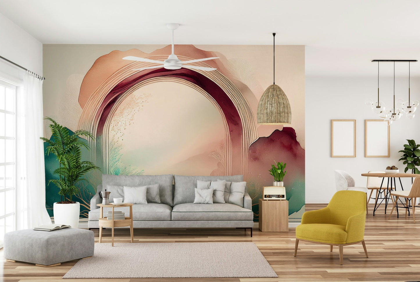 Teal Dream Portal Wall Mural