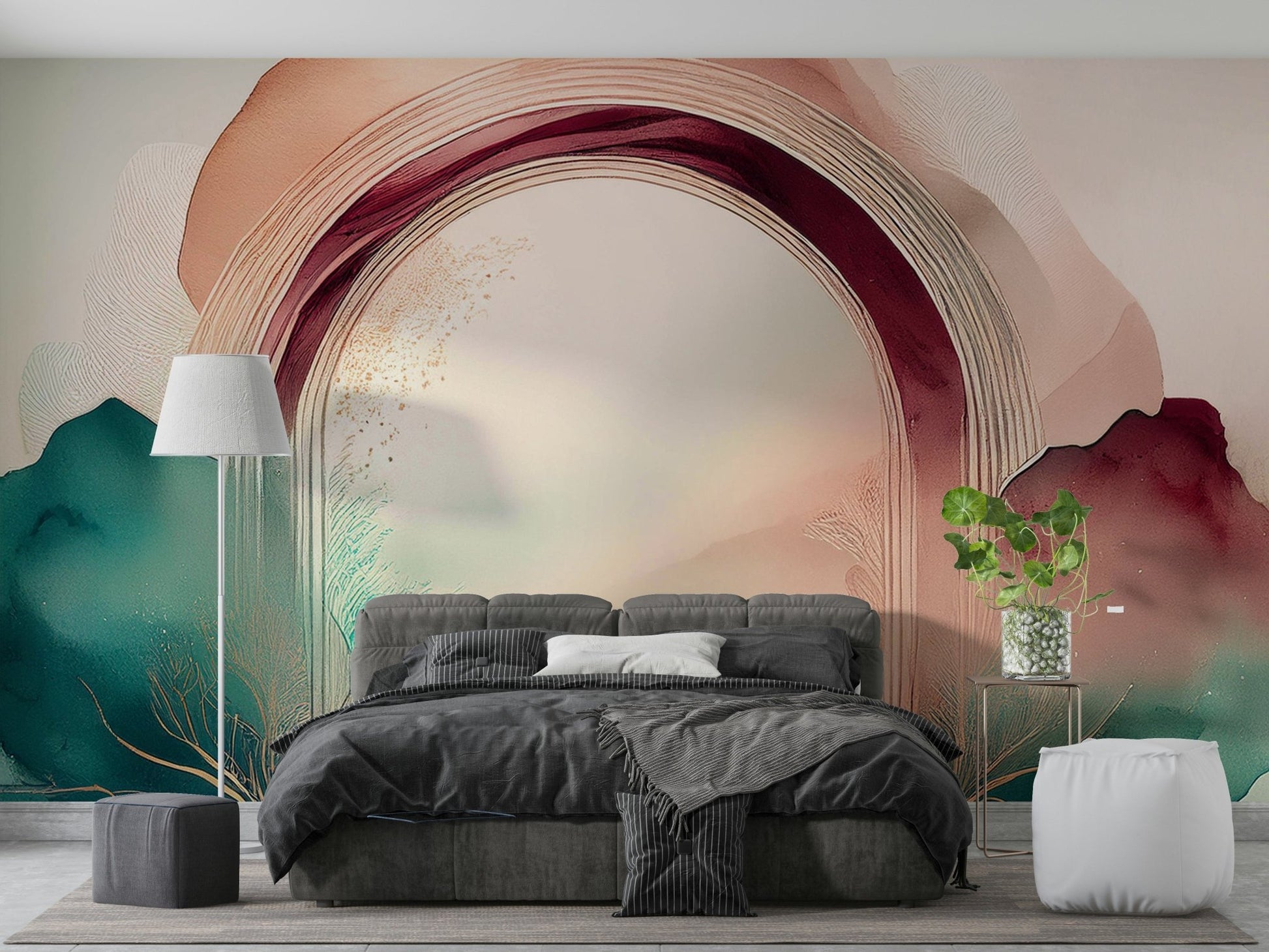 Teal Dream Portal Wall Mural