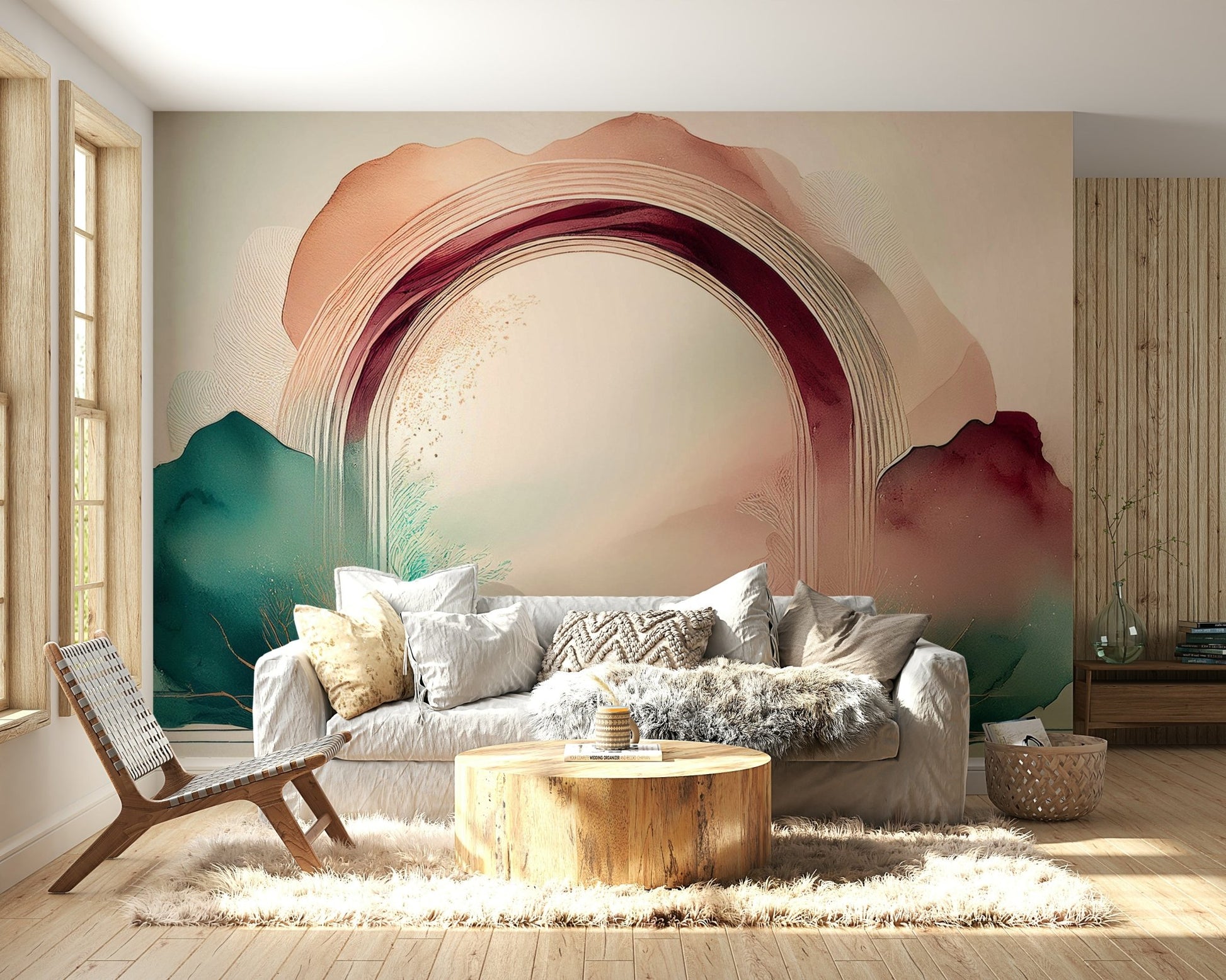 Teal Dream Portal Wall Mural