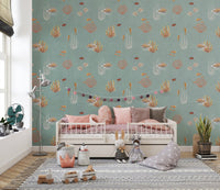 Underwater marine life wallpaper design
