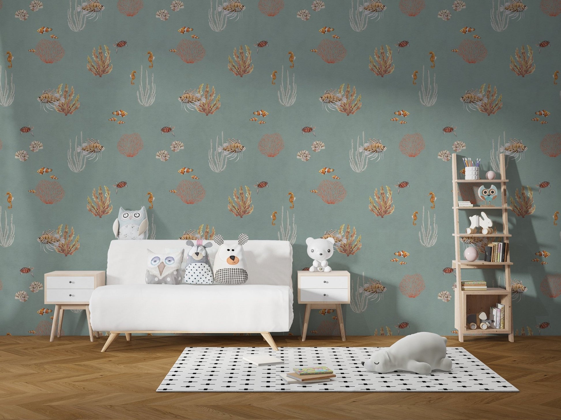 Tranquil ocean wallpaper for interiors
