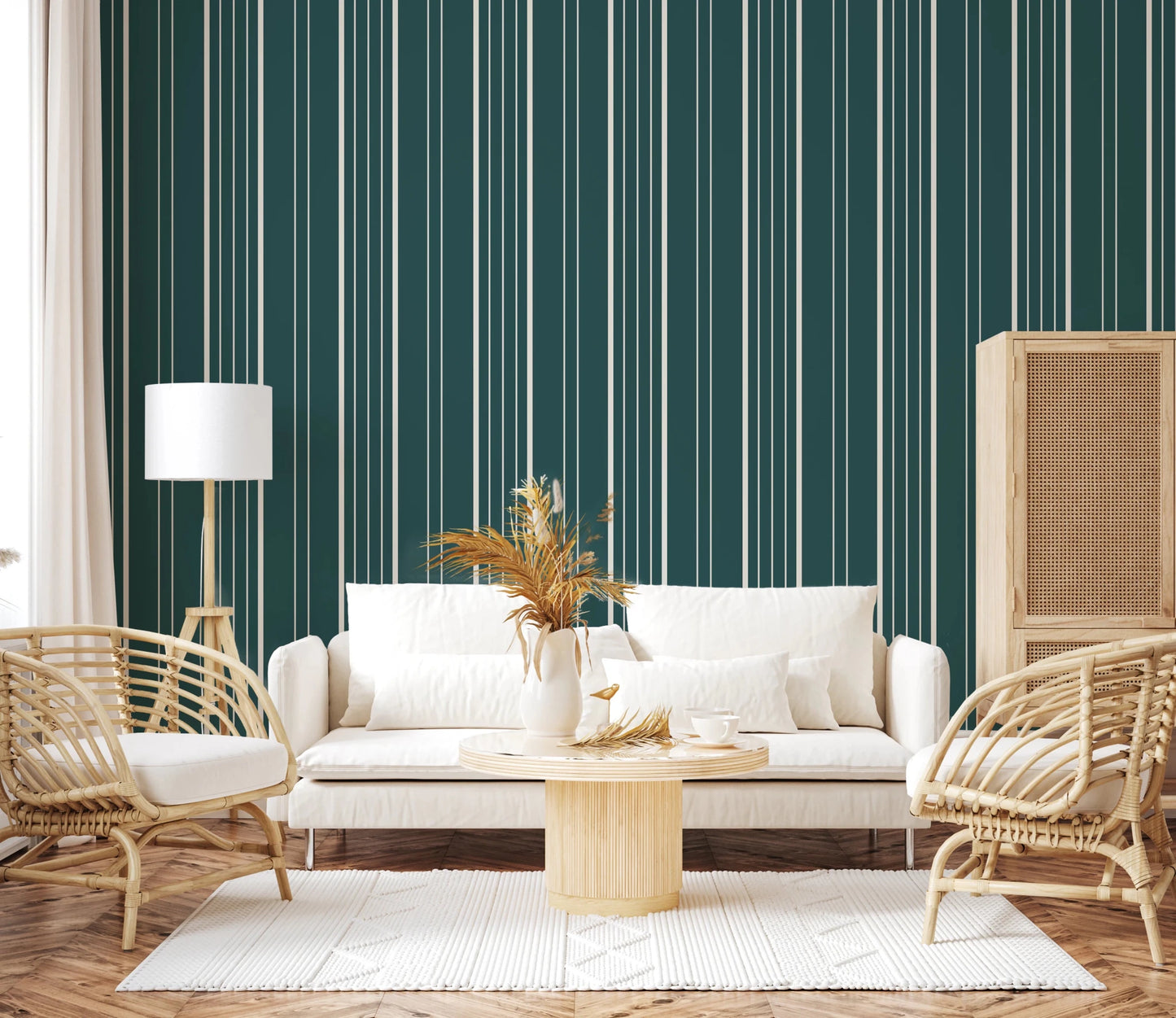 Teal Stripe Wallpaper⁠