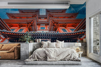 Bold Temple of Thunder Wall Mural under flashing skies GD5026