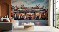 Temple Twilight Wall Mural