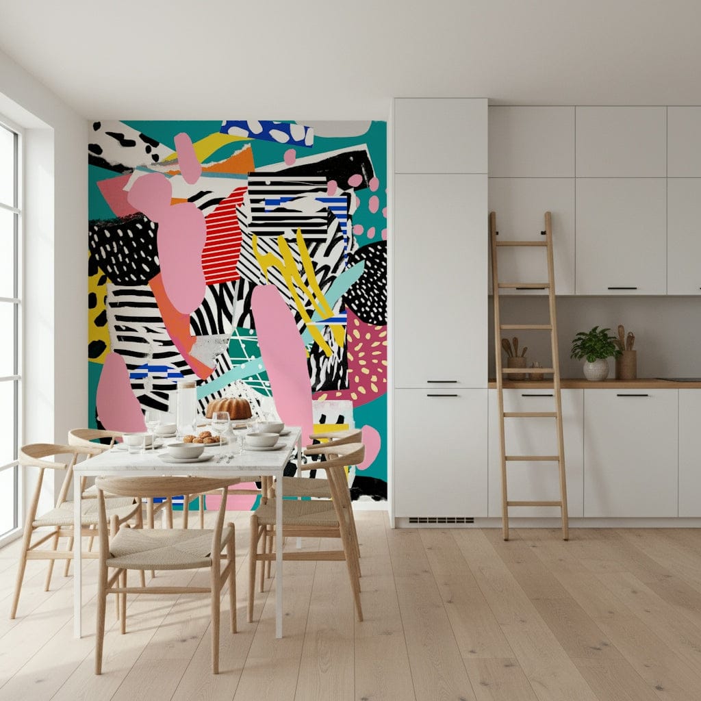 Vivid abstract patterns in this Tennis Court Wall Mural GD5366